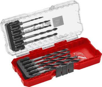 Набір свердел по дереву Einhell, 10шт, 3-8мм, кейс