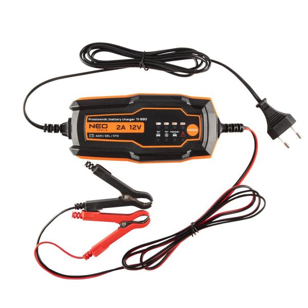 Зарядний пристрій Neo Tools, 2А/35Вт, 4-60А*год, для STD/AGM/GEL