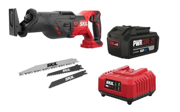 Пила шабельна акумуляторна SKIL 3480 CB XP безщіткова 20В 1х5А&#183;год пропил 265мм хід 29мм 2.9кг