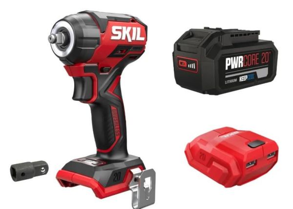 Гайковерт ударний SKIL 3265 CA Compact безщітковий 20В 1х5А*год до 2850об/хв 250Нм 0.9кг