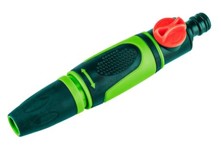 Зрошувач ручний Verto, прямий, 1/2&quot;-3/4&quot;, регулювання форми струменя води, блокування подачі води, двокомпонентний