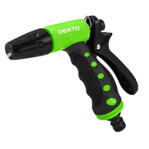 Зрошувач ручний Verto, пістолетний, 1/2&quot;-3/4&quot;, 2 функції, регулювання напорурегулювання напору / розпилу води, тримач двокомпонентний
