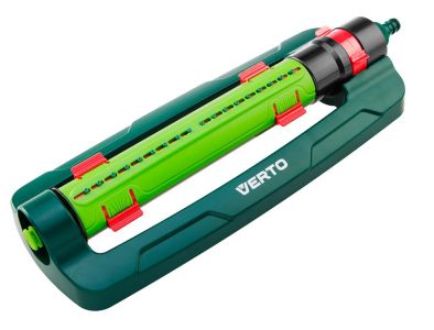 Зрошувач дощовий Verto, дощувач маятниковий, 1/2&quot;-3/4&quot;, 18 сопел, регулювання діапазону та ширини поливу, площа розпилення 15х19 м