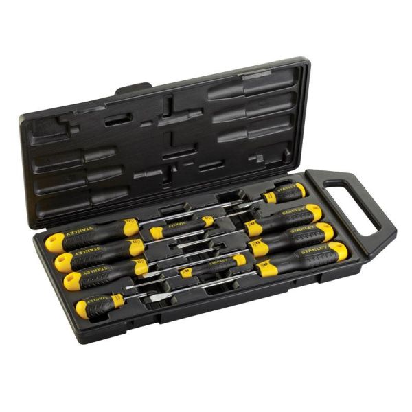 Викрутки Stanley CushionGrip набір 10шт, SL,PH, кейс