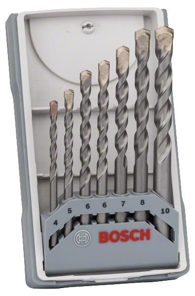 Набір свердел по бетону Bosch Professional X-Pro CYL-3, 4-10мм, кейс, 7шт