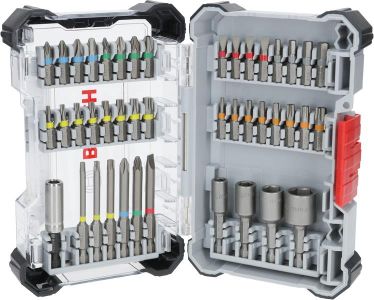 Біти Bosch Professional Extra Hard Screwdriver Bit Set, магнітний бітотримач, PH,PZ,T, SL, HEX, кейс, набір 46шт