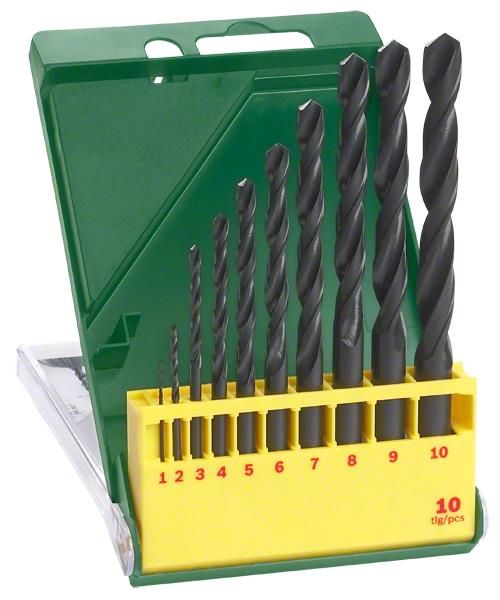 Набір свердел по металу Bosch Professional HSS-R, 1-10мм, 10шт