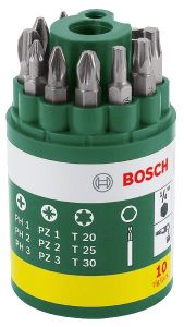 Біти Bosch Professional бітотримач, PH,PZ,T, 25мм, кейс, набір 9шт