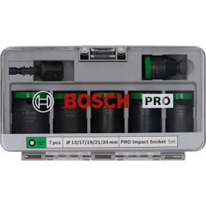 Набір ударних торцевих головок Bosch Professional Standart 7шт 1/2&quot; з адаптером