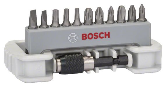 Біти Bosch Professional магнітний бітотримач, SL,PH,PZ,T, 25мм, набір 11шт