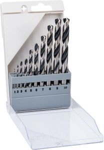 Набір свердел по металу Bosch Professional HSS-PointTeQ, 1-10мм, кейс, 10шт