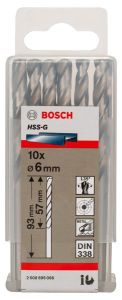 Свердло Bosch Professional HSS-G 6 по металу, 6мм, 10шт