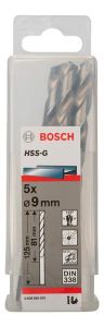 Свердло Bosch Professional HSS-G по металу, 9мм, 5шт
