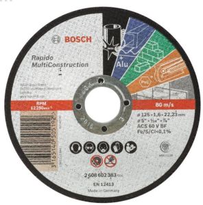 Диск відрізний Bosch Professional Multi Construction прямий 125х1.6мм