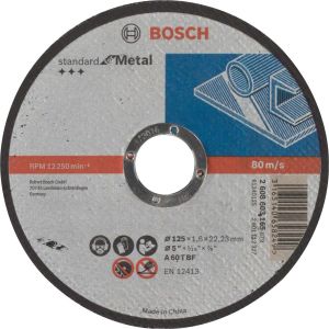 Диск відрізний по металу Bosch Professional Standard for Metal прямий 125х1.6мм