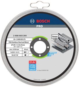 Диск відрізний Bosch Professional Stand по металу, 125х1.0х22.2мм, 10шт