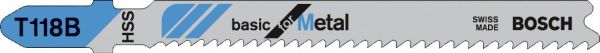 Полотно пиляльне для електролобзика Bosch Professional по металу T 118 B, 1.9-2.3х92мм, 5шт