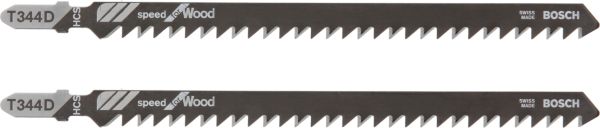 Полотно пиляльне для електролобзика Bosch по дереву HSC, T344 D, 4х152мм, 2шт