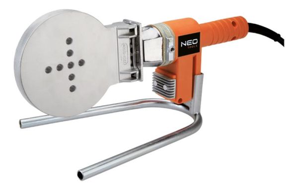 Паяльник для пластикових труб Neo Tools 1200Вт 260°CC насадки до 110мм (не входять до комплектації) стійка кейс