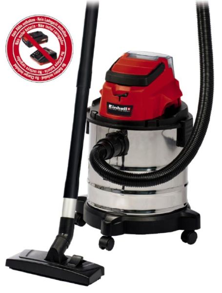 Пилосос професійний акумуляторний Einhell TC-VC 18/20 Li S - Solo PXC 18В 8кПа контейнер 20л без АКБ та ЗП