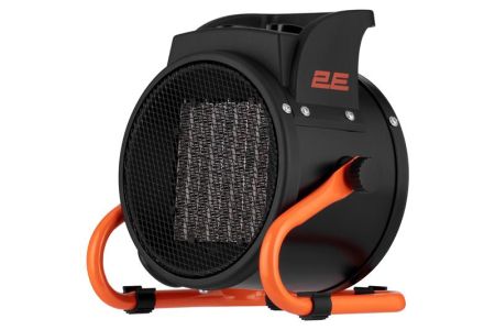 Теплова гармата електрична 2E Ceramic, 2кВт, 20м2, 197м3/год, керамічний нагрів. елемент (PTC), чорний, 1.55кг