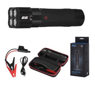 Пуско-зарядний пристрій портативний 2E Beam, струм 300А/пік 1000А, 8000мА, павербанк, ліхтар, 1xUSB-A, кейс