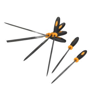 Надфілі по металу Tolsen, набір 6шт, алмазні, діаметр 3мм, двокомпонентне руків&#39;я, 100мм