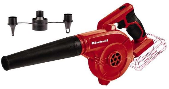 Повітродув акумуляторний Einhell TE-CB 18/180 Li - Solo 18В 130/180км/г 3 насадки 0.9кг без АКБ та ЗП