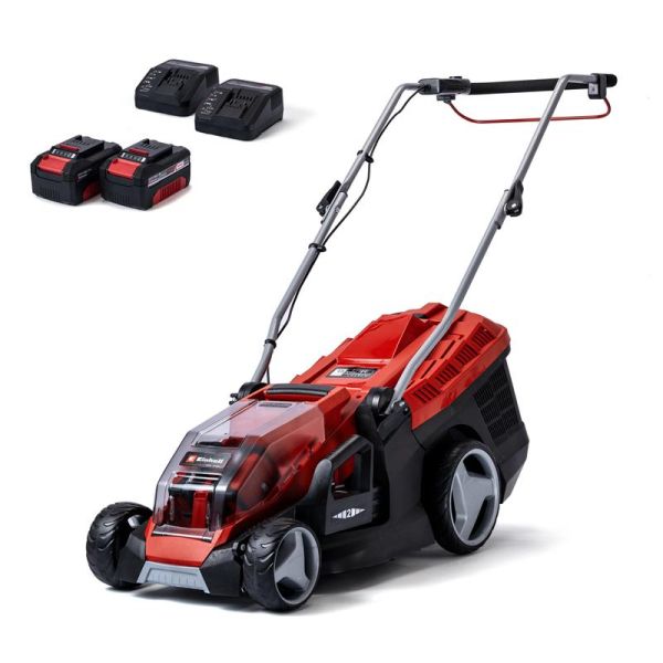 Газонокосарка акумуляторна Einhell PXC GE-CM 36/36 Li 36В(18+18) акб 2x4.0А&#183;год 36см 40л 25-75мм 2хЗП 13.35кг