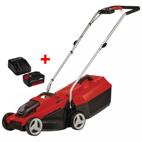 Газонокосарка акумуляторна Einhell PXC GE-CM 18/32 Li Kit 18В акб 1х4.0А&#183;год 32см 25л 30-70мм 8.5кг