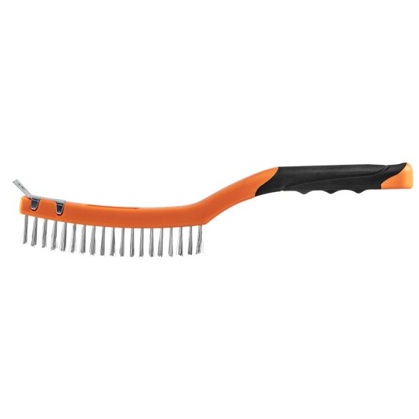 Щітка дротяна Neo Tools пряма, 3х19 рядів, прямий дріт 0.3мм, 345мм, двокомпонентне руків'я