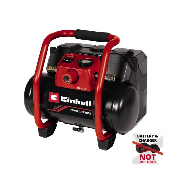 Компресор повітряний Einhell TE-AC 36/150, акумуляторний 18В PXC, 8бар, 150л/хв, бак 6л, 9.2кг, без АКБ та ЗП