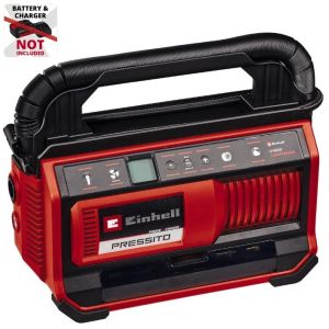 Компресор автомобільний гібридний Einhell PRESSITO 18/25 Hybrid, PXC, 230/18В, 11бар, 25л/хв, вис. і низьк. тиск, можливість всмоктування, шланг 710мм, 2.05кг,