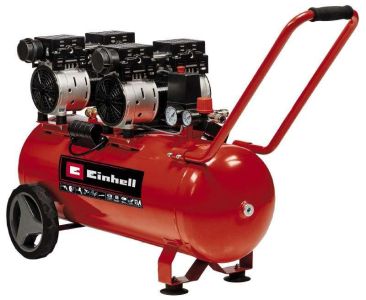 Компресор повітряний Einhell TE-AC 270/50 Silent Plus  безолійний, 1500Вт, 50л, 270л/хв, 8бар, 54дБ, 4 циліндри, 42.6кг