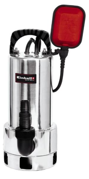 Насос дренажний Einhell GC-DP 9035 N, 900 Вт, 18000л/год, вис. 9 м, глиб. 5 м, корпус нержавіюча сталь, 5.95кг