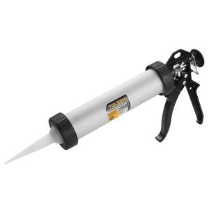 Пістолет для герметика Tolsen Профі, 375мл, корпус алюмінієвий, робоча частина 375мм, алюмінієве руків’я