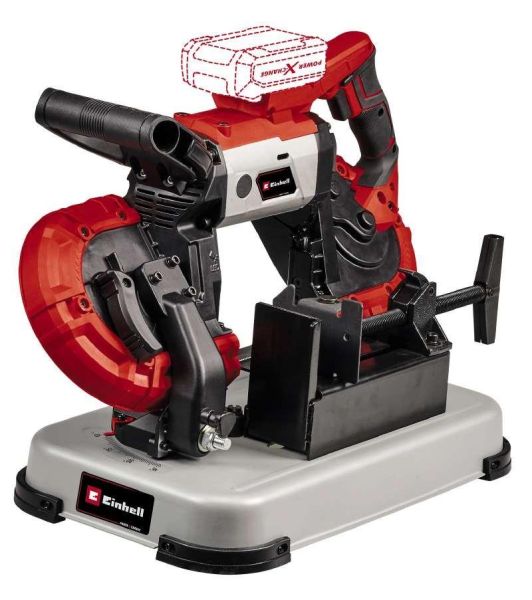 Пила стрічкова акумуляторна Einhell TE-MB 18/127 ULI - Solo PXC 18В 120м/хв 115/127мм 2 стрічки по металу 1141х13х0.65мм LED 12.66кг без АКБ та ЗП