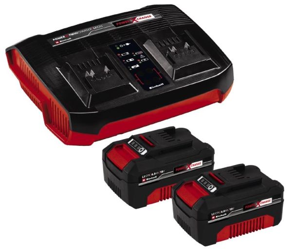 Набір акумулятора та зарядного пристрою Einhell Twincharger Kit PXC 2х18В 1х4.0А*год 2.2кг
