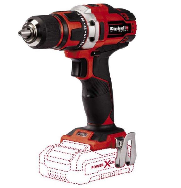 Шурупокрут-дриль акумуляторний Einhell TE-CD 18&#183;40 Li-Solo PXC 18В 40Нм 400&#183;1500об/хв 1.25кг без АКБ та ЗП