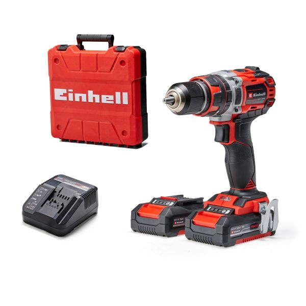 Шурупокрут-дриль ударний акумуляторний Einhell TP-CD 18/50 Li-i BL 2x2Ah PXC 18В акумулятор 2х2А&#183;год безщітковий 50Нм кейс 2.02кг