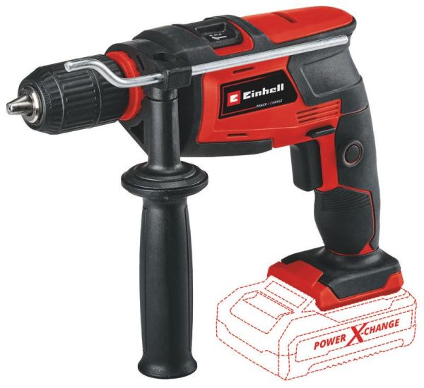 Дриль ударний акумуляторний Einhell PXC TC-ID 18 Li-Solo PXC 18В ШЗП 13мм 2600об/хв 1.6кг без АКБ та ЗП