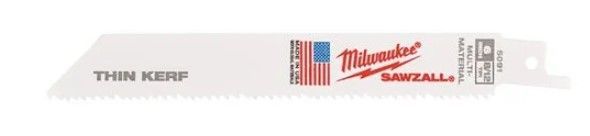 Полотно пиляльне для шабельної пилки Milwaukee GP універсальне, крок зуба 2.5ммх150мм, 5шт