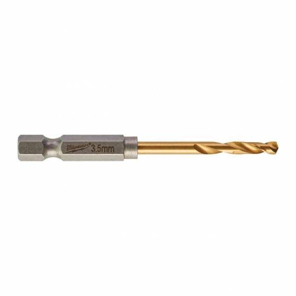 Свердло по металу Milwaukee RedHEX HSS-G TiN, 3.5х25х69мм, 2шт