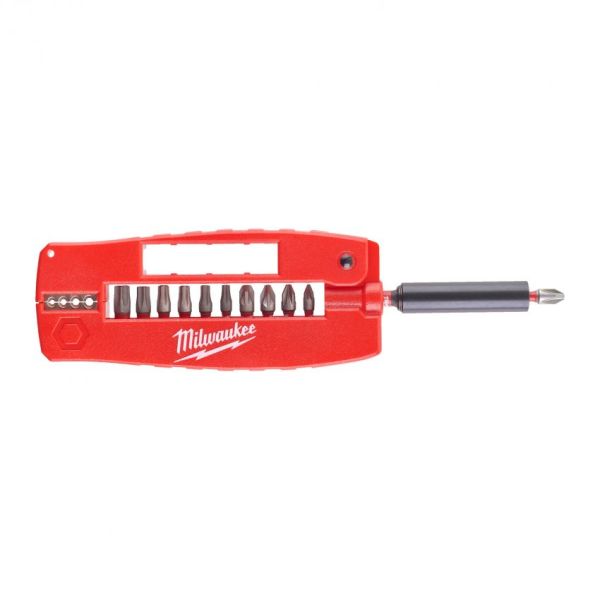 Біти Milwaukee Shockwave, набір 12шт, знімач ізоляції 0.75,1.0,1.5,2.5мм, сталь, кейс