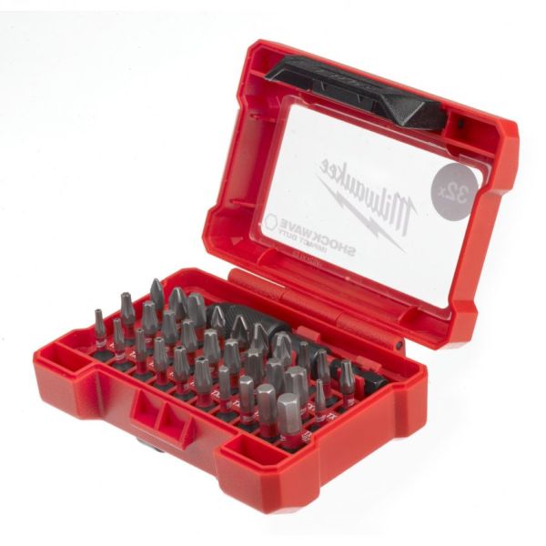 Біти Milwaukee Shockwave, набір 32шт, сталь, кейс