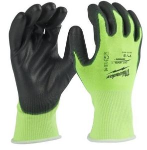 Рукавички робочі Milwaukee, smartswipe, поліуретан/спандекс/поліестер, р.9, зелено чорні