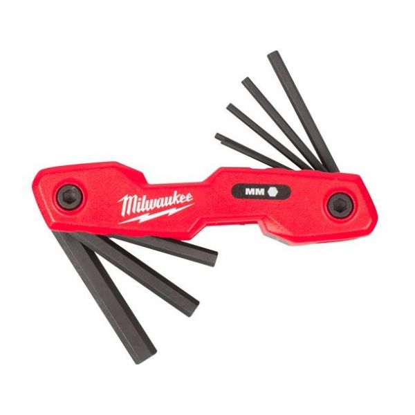 Ключі шестигранні Milwaukee, набір 8шт, 118мм, HEX1.5-8мм, складаються в корпус