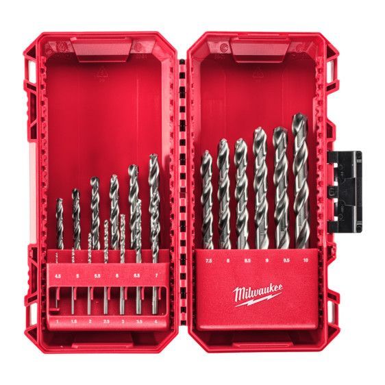 Набір свердел по металу Milwaukee HSS-G THUNDERWEB, 19 шт, 1-10мм, кейс