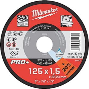 Диск відрізний Milwaukee Pro+ SCS41 по металу, 125х1.5х22.2мм