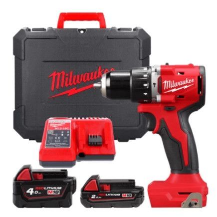 Шурупокрут-дриль акумуляторний Milwaukee М18 BLPDRC-422С 18В 1х2А*год 1х4А*год 60Нм 500*1700об/хв ЗП M12-18C кейс 1.5кг
